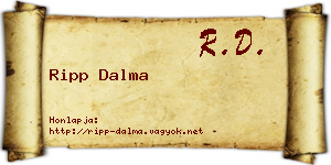 Ripp Dalma névjegykártya